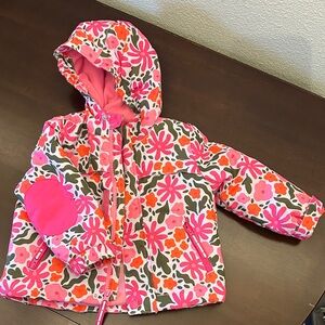 Cat & Jack Pink Floral Kids Jacket